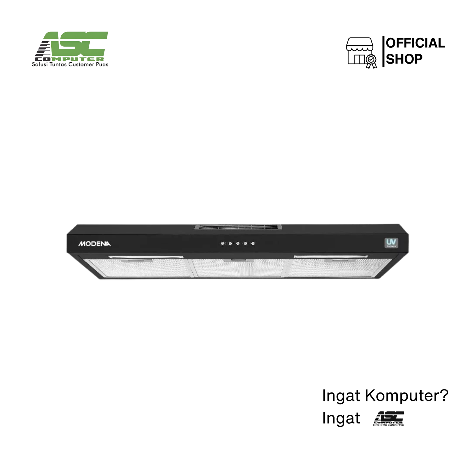 Cooker Hood MODENA Purifier Slim Hood 90cm AX 2921 CABK Dual Motor Black