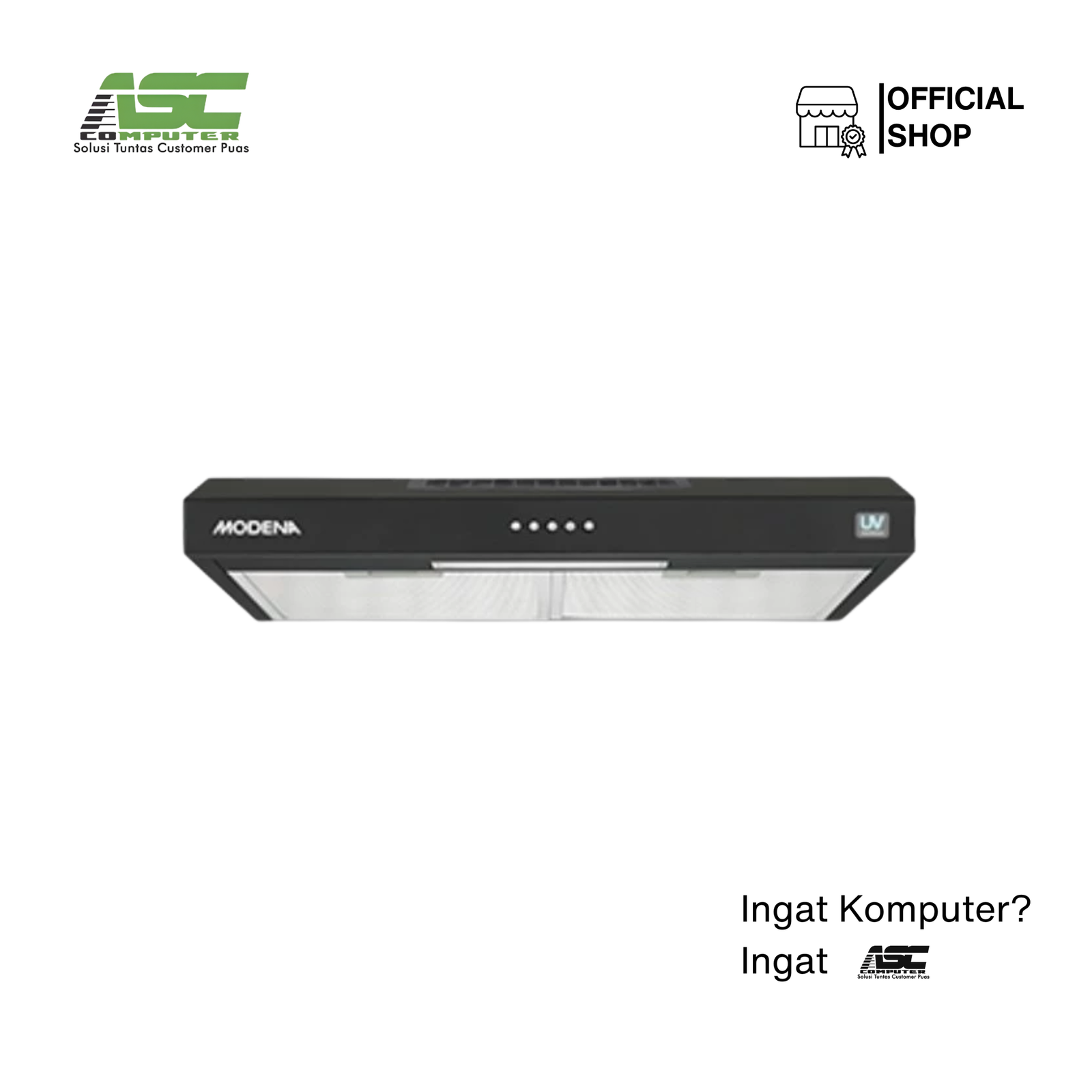 Cooker Hood MODENA Purifier Slim Hood 70cm AX 2711 CABK Single Motor Low Watt Black