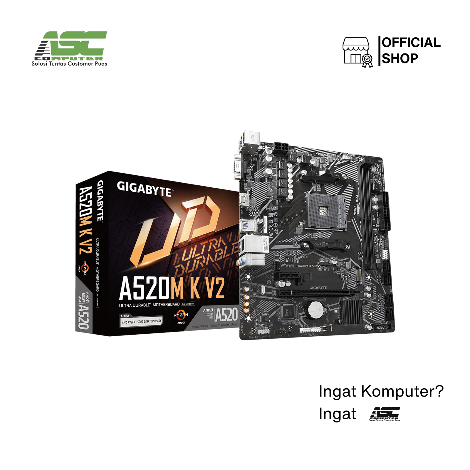Motherboard Gigabyte A520M K V2 Socket AM4