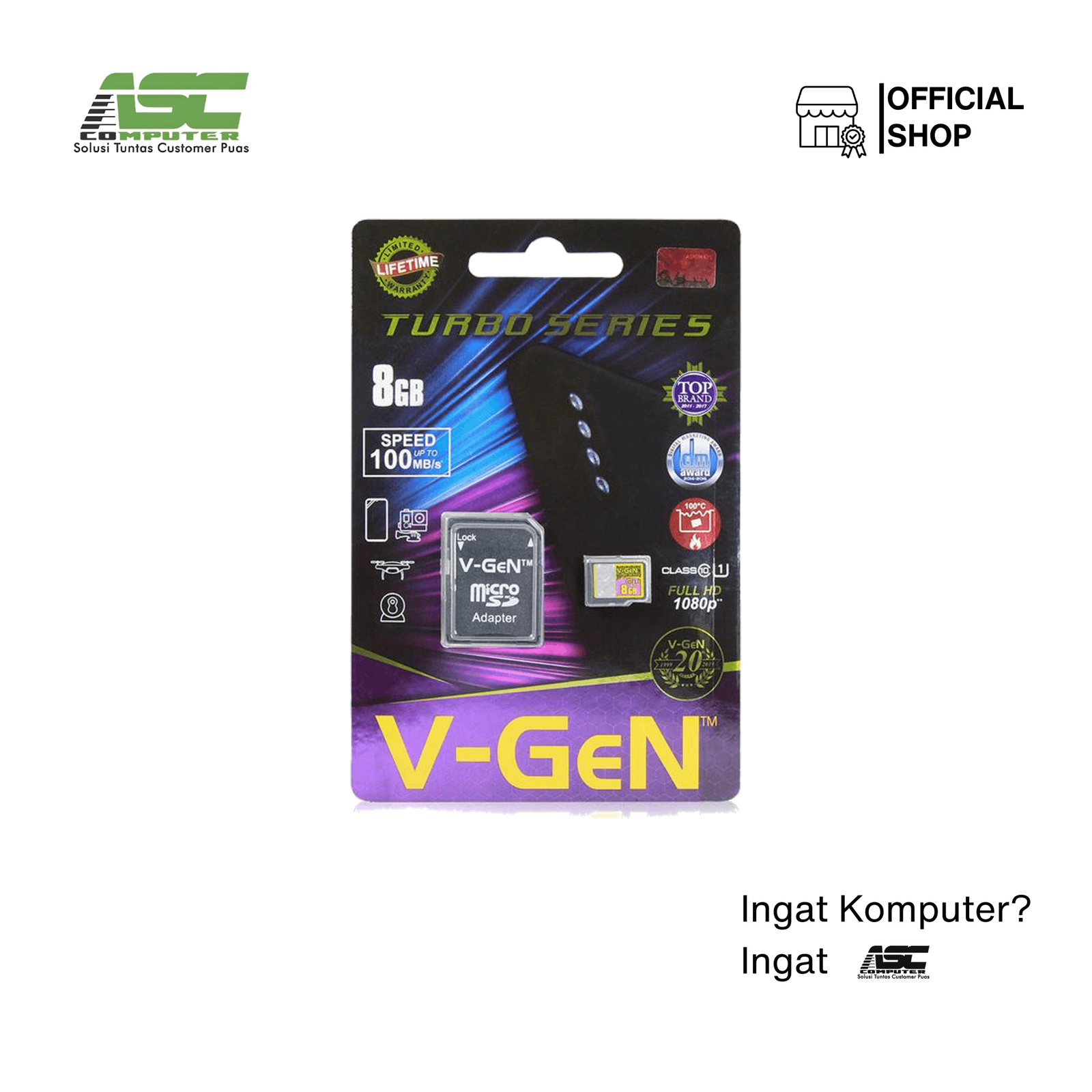 MicroSD V-Gen Turbo Series Class 10 8GB