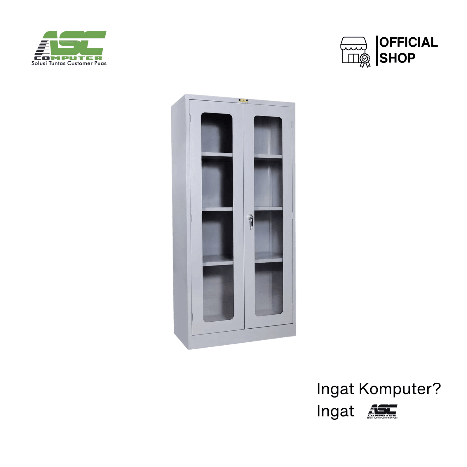 Lemari Arsip Besi Brother B-204 Pintu Kaca
