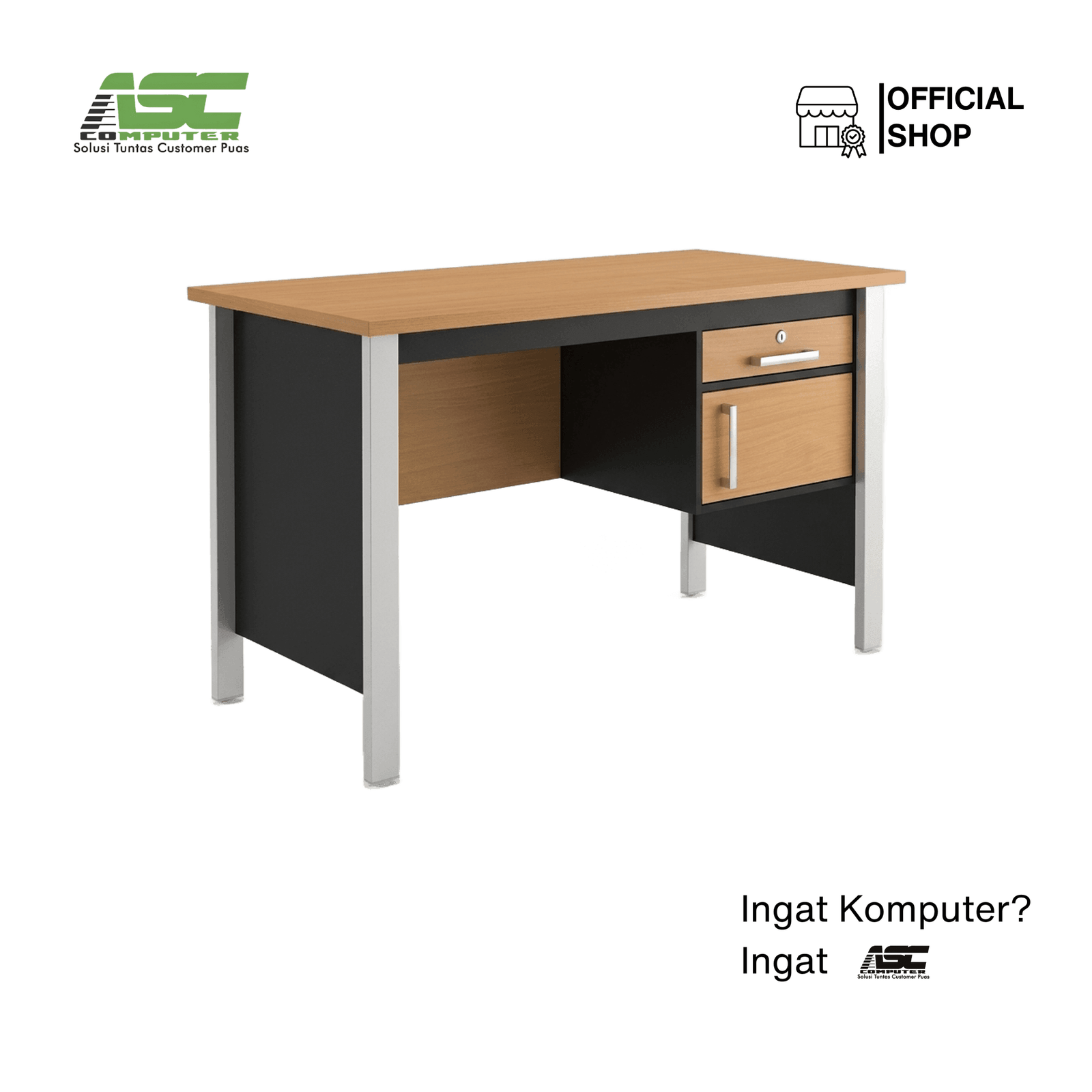 Meja Kantor Meja Tulis EXPO MTM-3001 Kaki Besi 120 x 60 cm