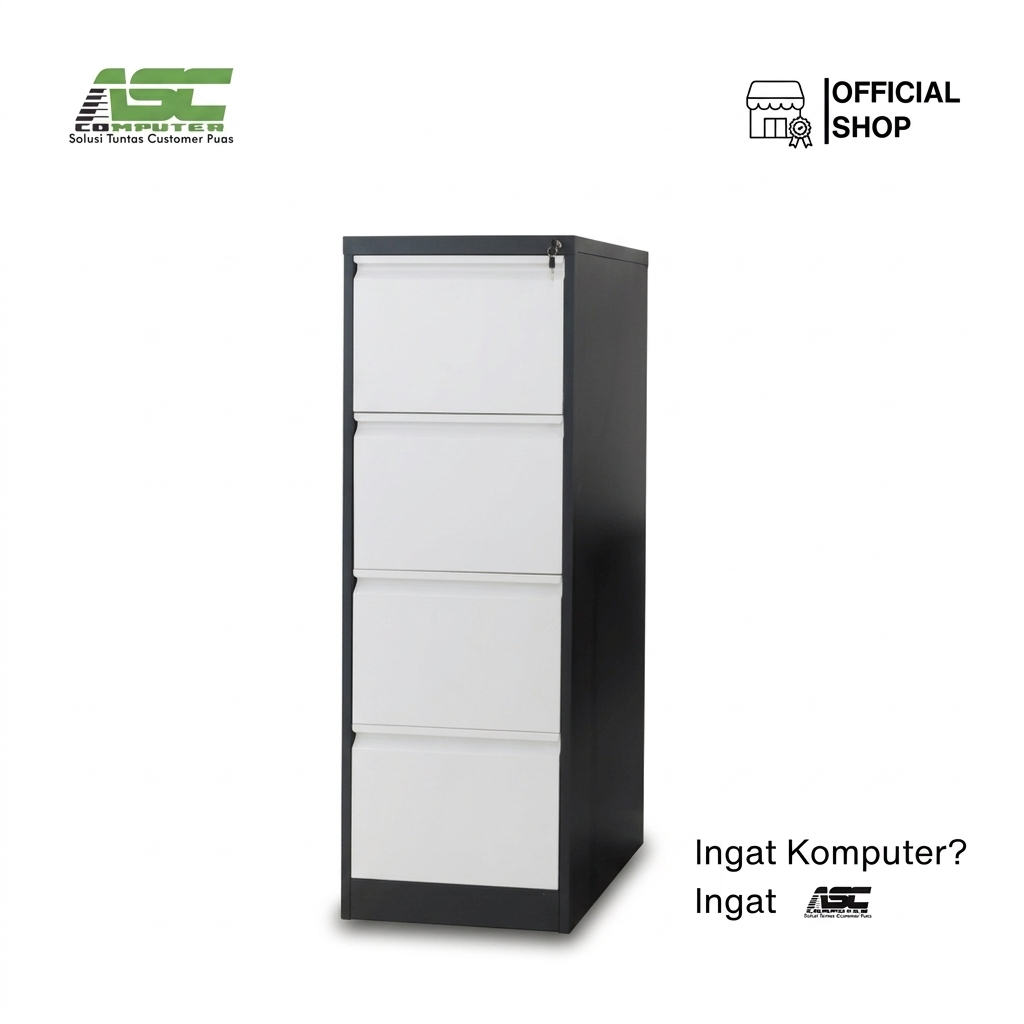 Filling Cabinet Besi 4 Laci Activ Forte FC 41 B Lemari Arsip Kantor