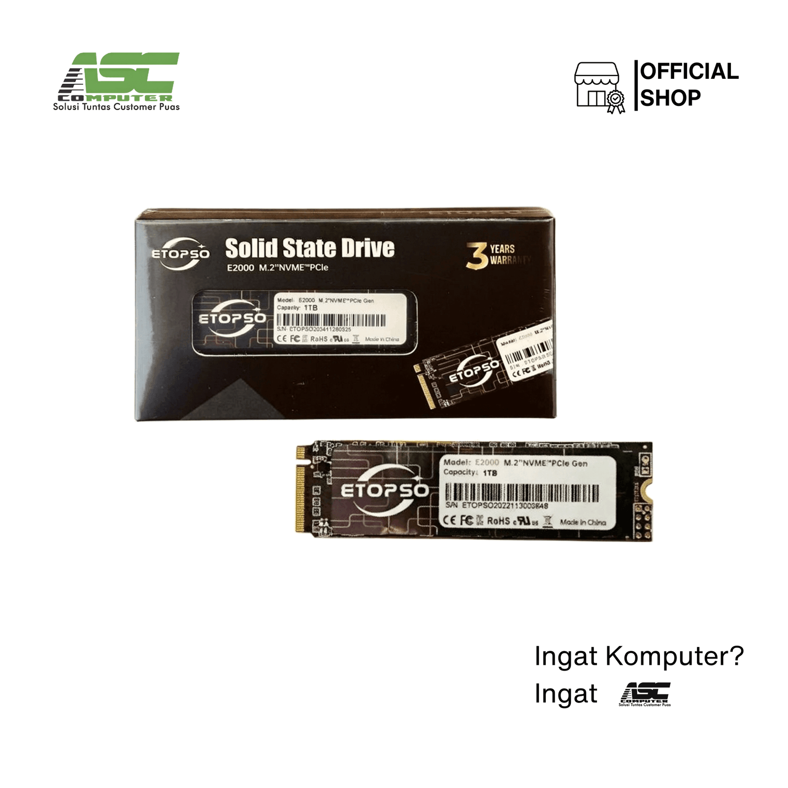 SSD Etopso NVMe 1TB
