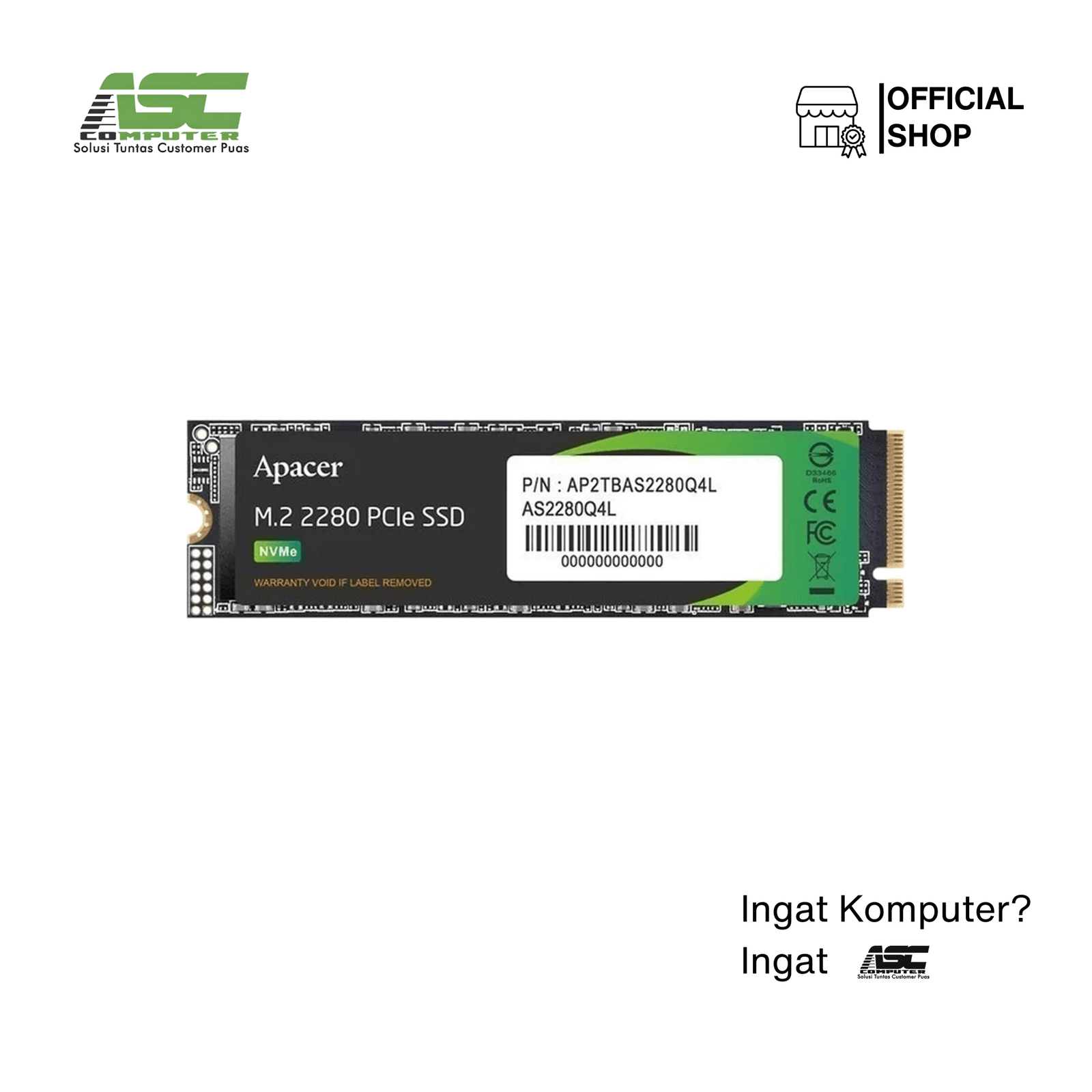 SSD M.2 NVMe Apacer AS2280P4 1TB