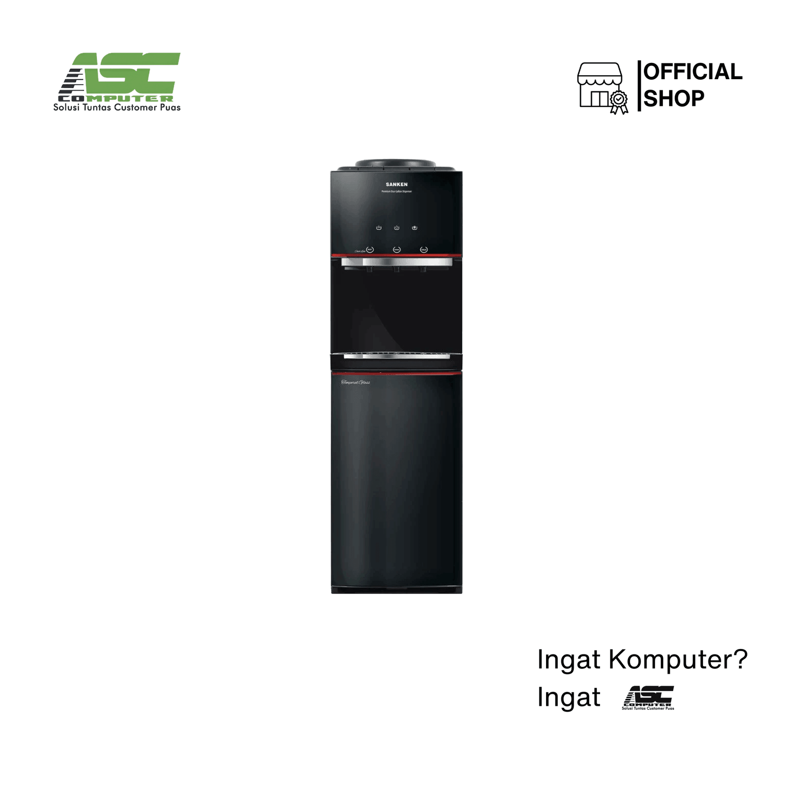 Dispenser Galon Bawah SANKEN HWD-Z990G-BK Hitam