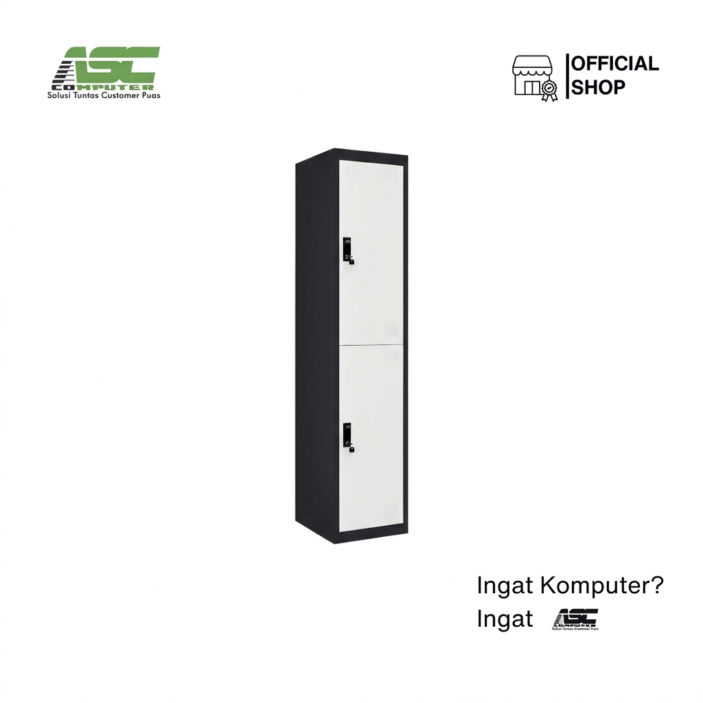 Lemari Locker Activ Forte LK 402 B Dark Grey White
