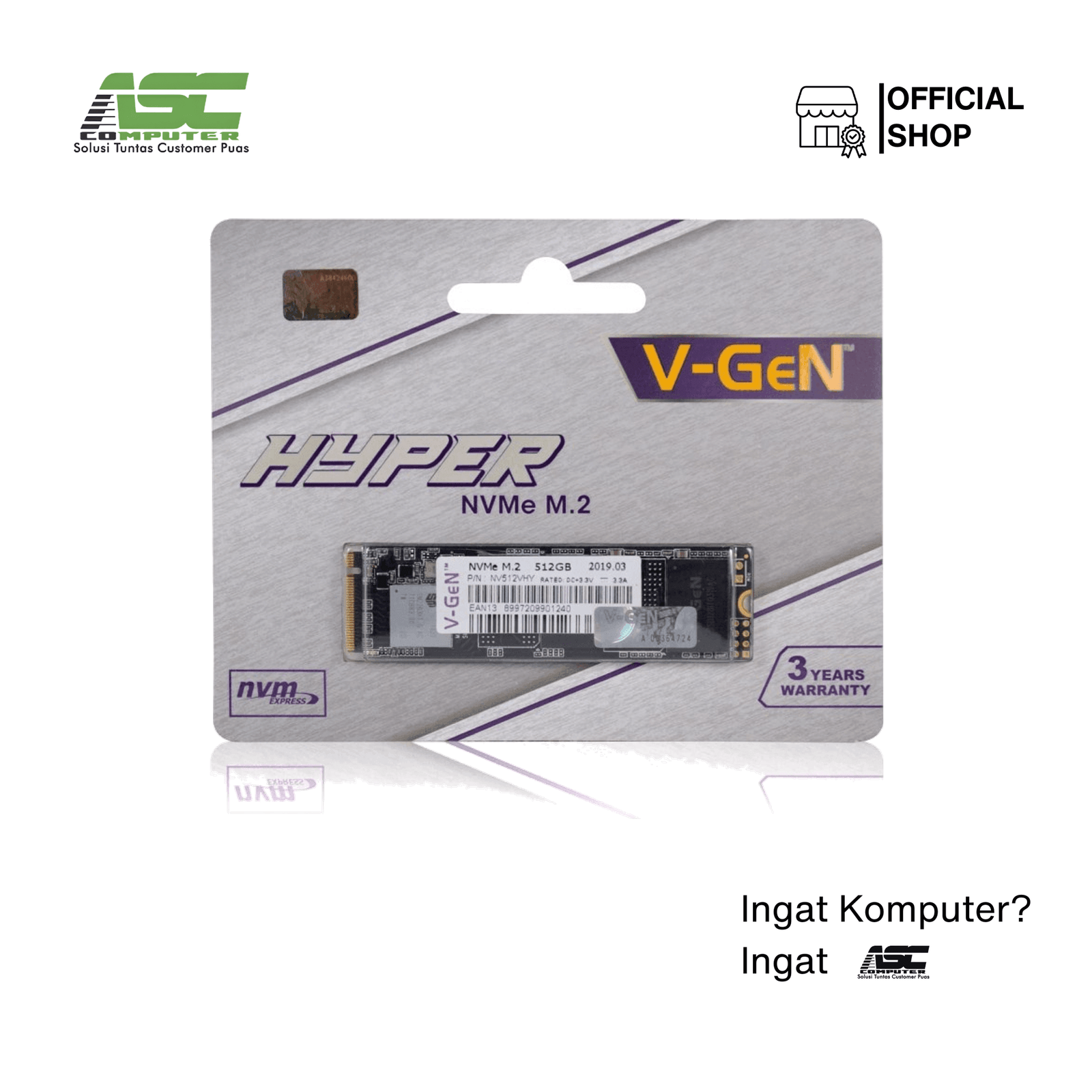 SSD M.2 NVMe V-GEN Hyper 512GB PCIe Gen 3×4
