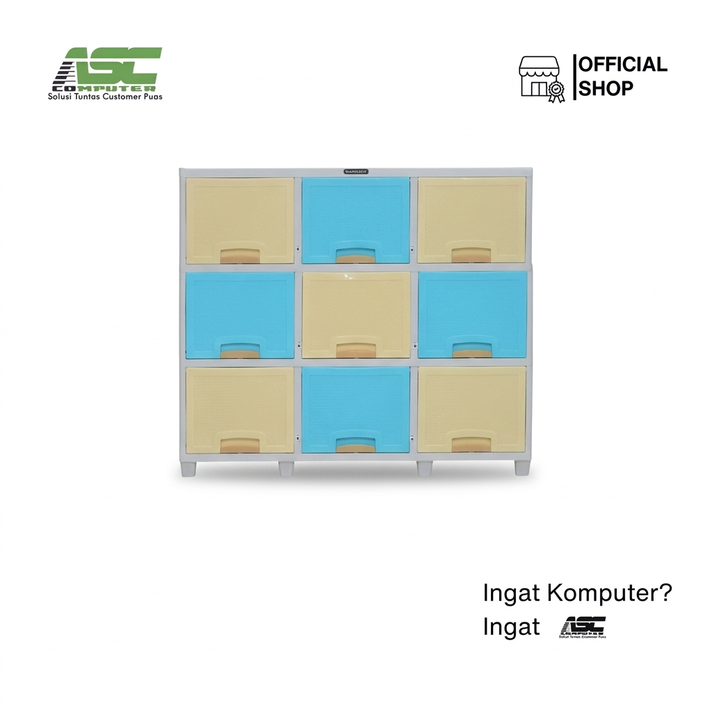 Locker Box Napoly LB 3309 Lemari Arsip Plastik 3 Pintu
